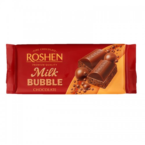 ШОКОЛАД ПОРИСТЫЙ MILK BUBBLE ROSHEN, 80Г
